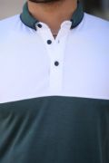Erkek Yakalı çift Renk Kısa Kollu T-shirt resmi
